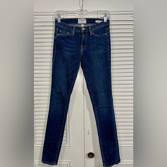 FRAME Jeans Women's Size‎ 27 Blue Le Skinny De Jeanne Skinny Jean - Picture 2 of 14